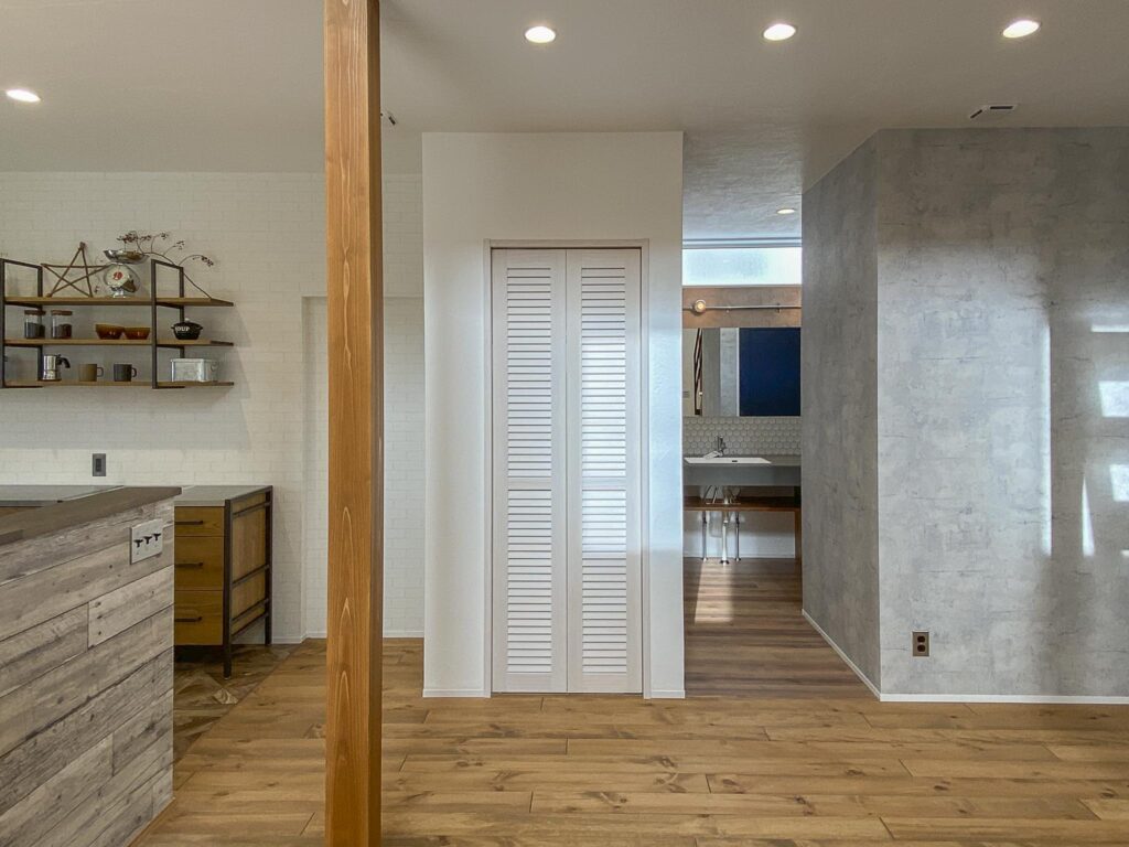 キッチンから洗面までまでも距離が近い